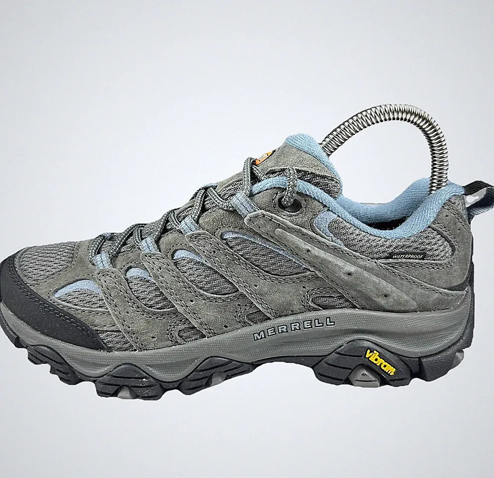 Merrell Women’s Moab 3 Hiking Shoes Size 6.5W Wide Gray Blue Trail Shoes New